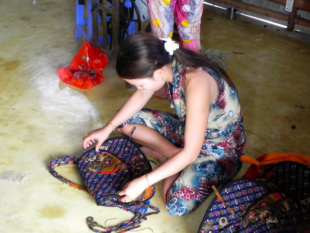 Textile handcrafts, Mekong Delta, Vietnam